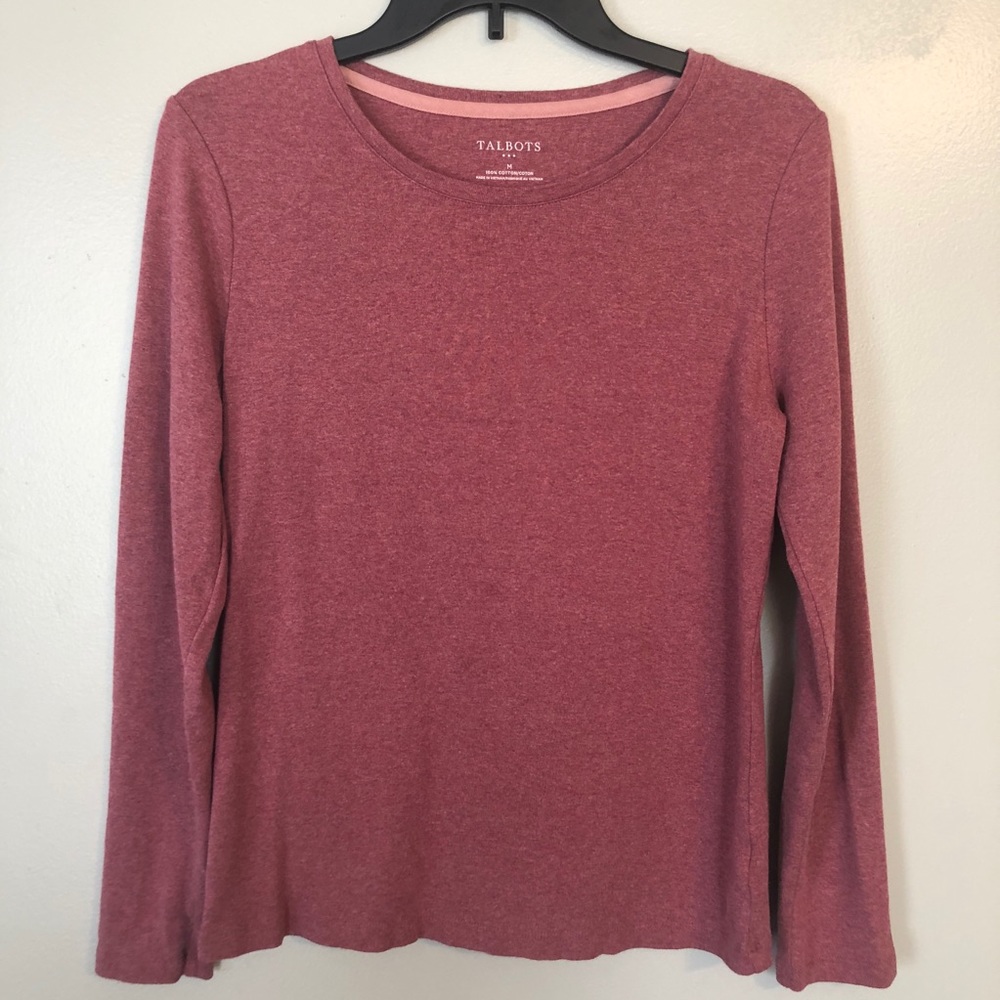 Talbots Rust Colored Crew Neck Long Sleeve Sweater